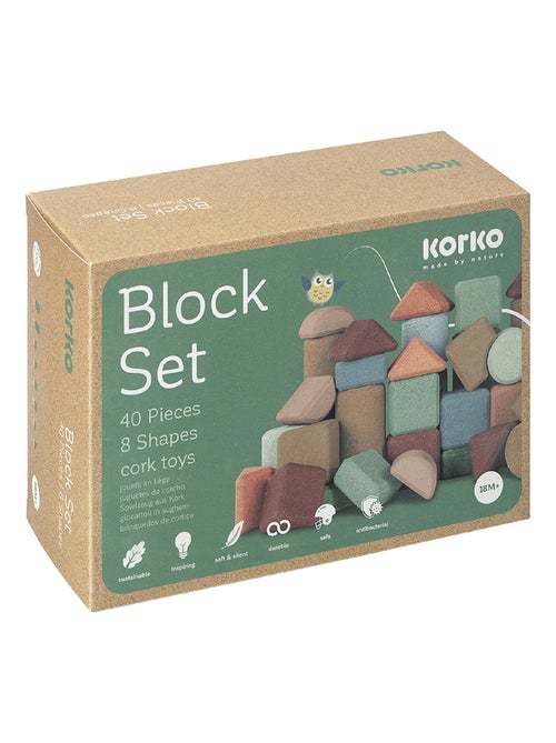 Coffret de blocs de construction en liège - 40 pcs - Kiabi