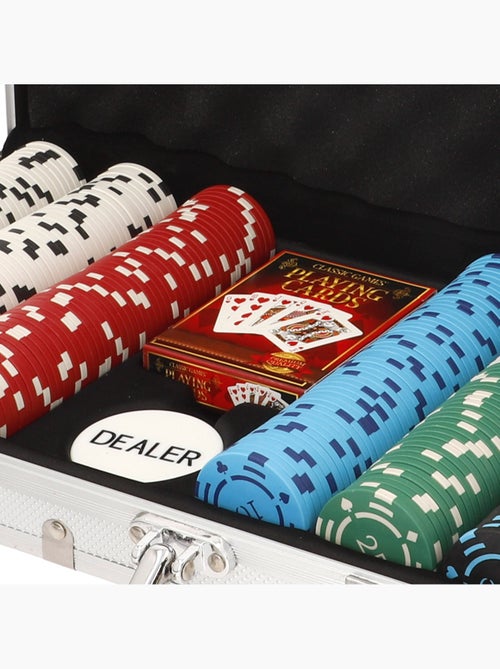 Coffret de poker avec 300 jetons dans une boîte en aluminium +18 ans colorbaby - Kiabi Coffret de poker avec 300 jetons dans une boîte en aluminium +18 ans colorbaby - Kiabi