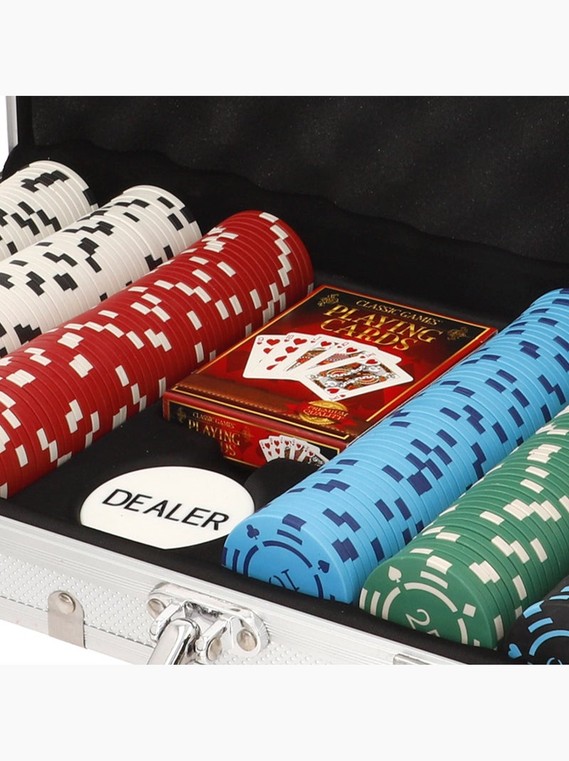 Coffret de poker avec 300 jetons dans une boîte en aluminium +18 ans colorbaby N/A - Kiabi