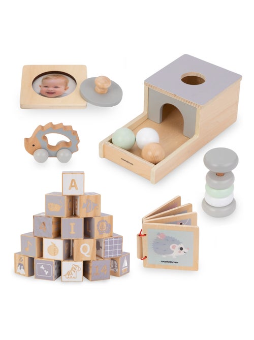 Coffret montessori bois 6 jeux éducatifs et sensoriels mamabrum - Kiabi Coffret montessori bois 6 jeux éducatifs et sensoriels mamabrum - Kiabi