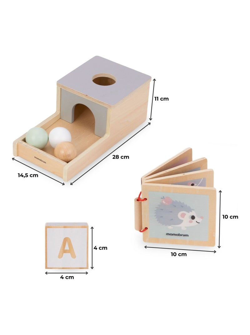 Coffret montessori bois 6 jeux éducatifs et sensoriels mamabrum N/A - Kiabi
