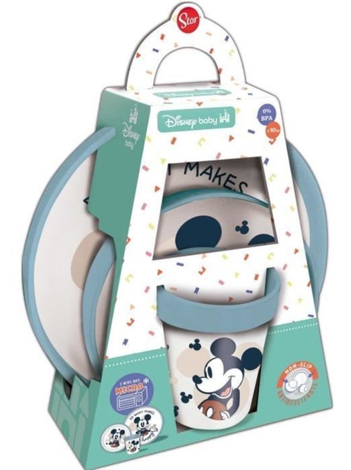 Coffret repas - thermobaby - 3 pièces - bol, assiette et gobelet - mickey - Kiabi