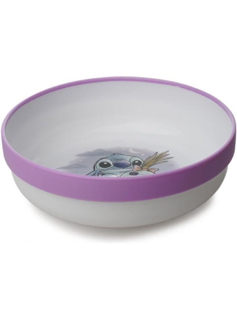 Coffret repas 3 pièces gobelet + bol + assiette antidérapants lilo et stitch Violet - Kiabi