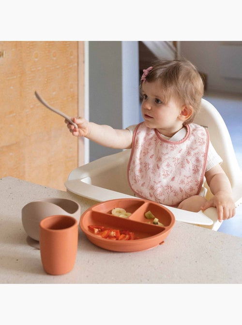 Coffret repas en silicone pour bébé - 4 pièces - Kiabi