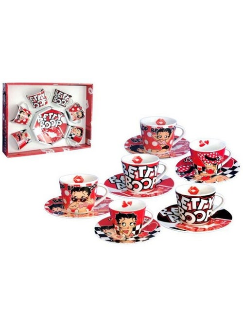 Coffret van tasses 'Betty Boop' – 6 tasses met koffie - Kiabi