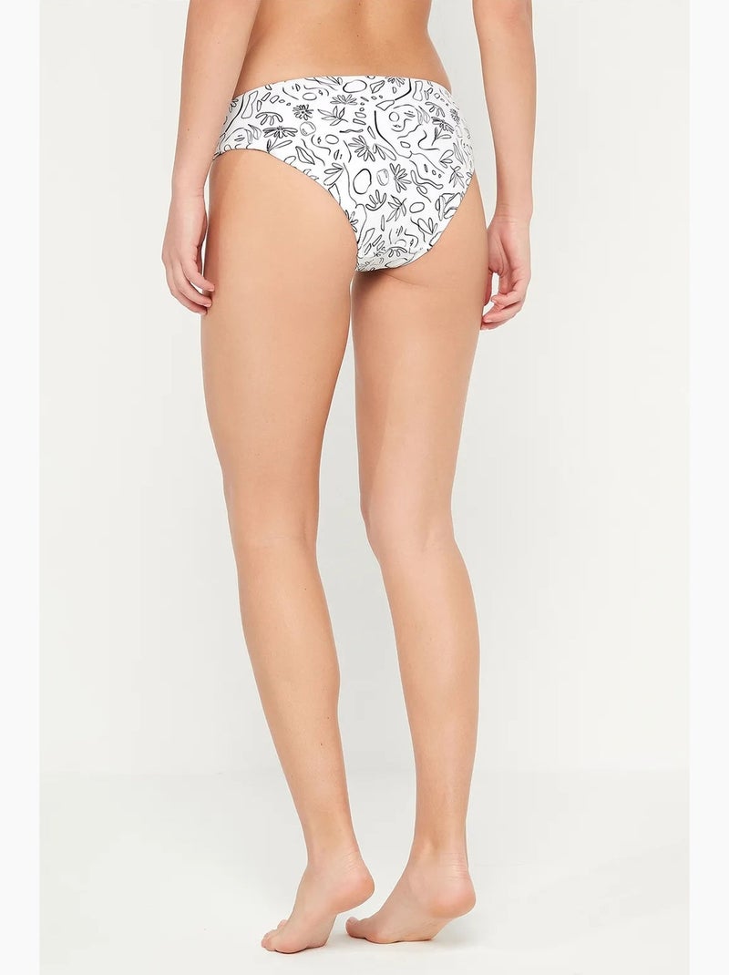 Çok face hipster bikinibroekje penti Wit - Kiabi