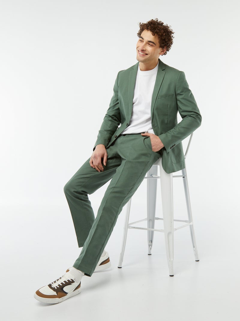 Colbert - Slim-fit / nauwsluitend model GROEN - Kiabi