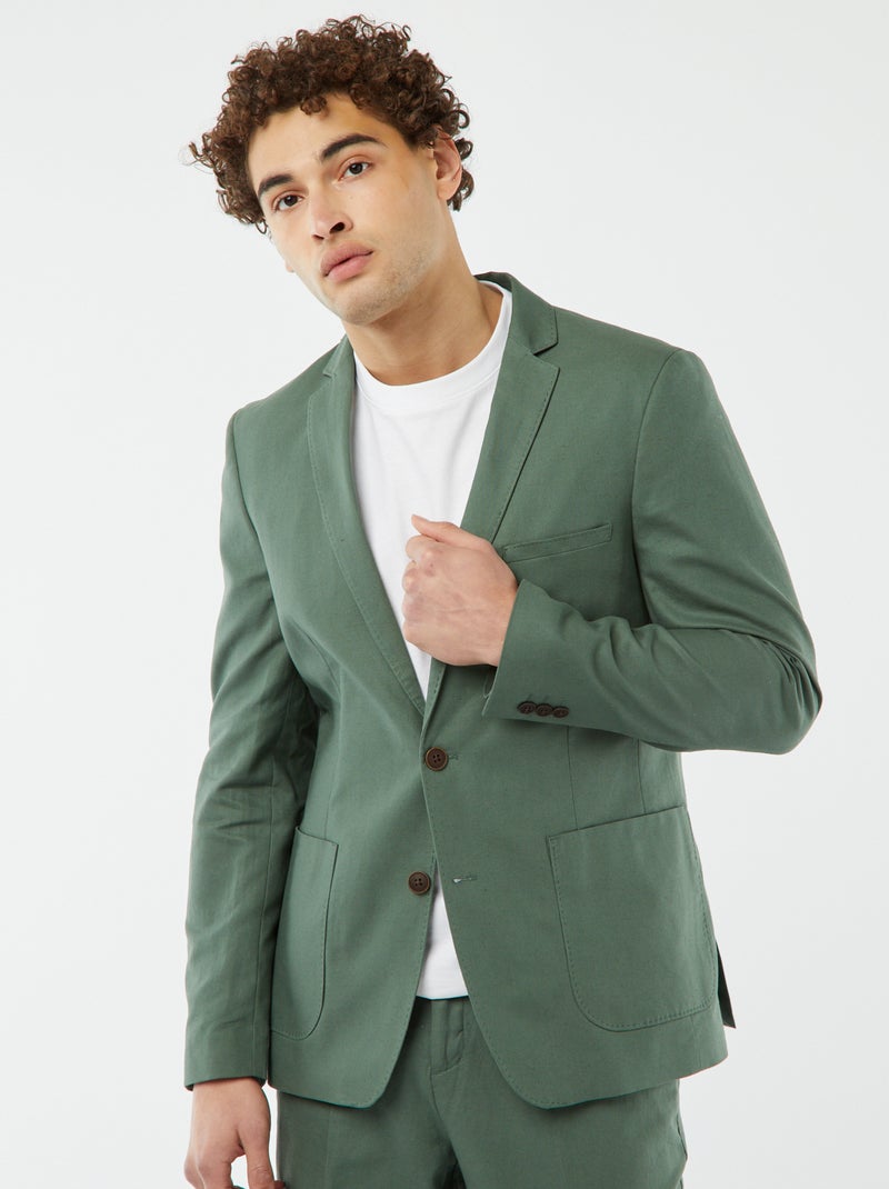 Colbert - Slim-fit / nauwsluitend model GROEN - Kiabi