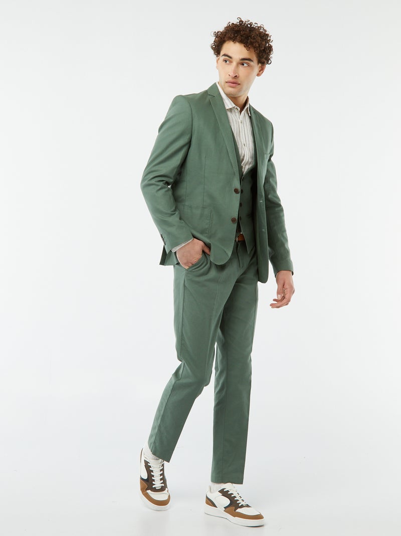 Colbert - Slim-fit / nauwsluitend model GROEN - Kiabi