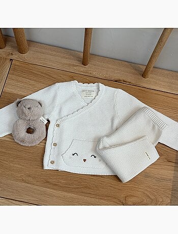 Colette baby set bestaande uit een gebreid vestje en een broekje.