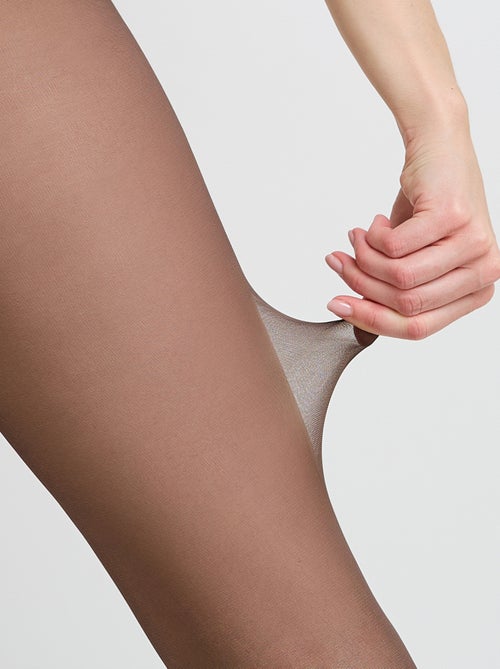 Colin panty duurzaam 15 denier bruin - Kiabi