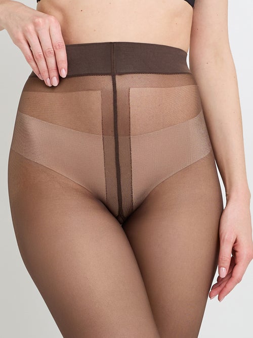 Colin panty duurzaam 15 denier bruin - Kiabi