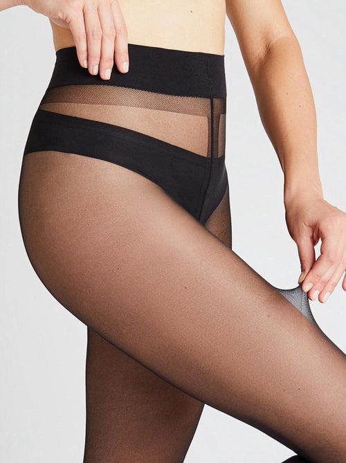 Colin panty duurzaam 15 denier zwart - Kiabi