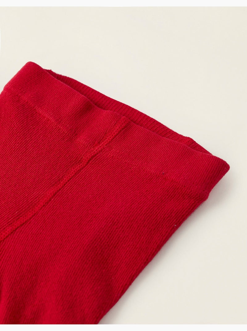 Collant en coton anti-boulochage Rouge foncé - Kiabi
