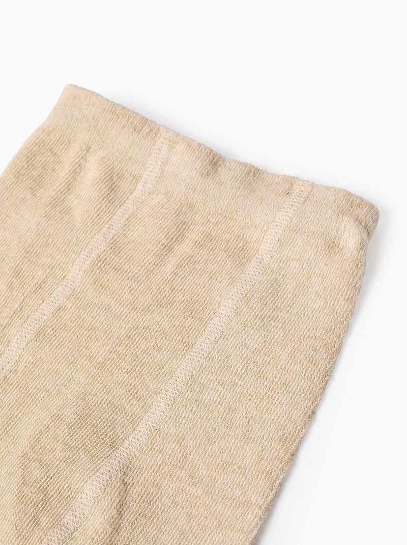 Collant en coton flexible Beige clair - Kiabi