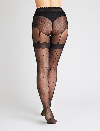 Collant fantaisie 20 deniers cleopatre - rougegorge lingerie