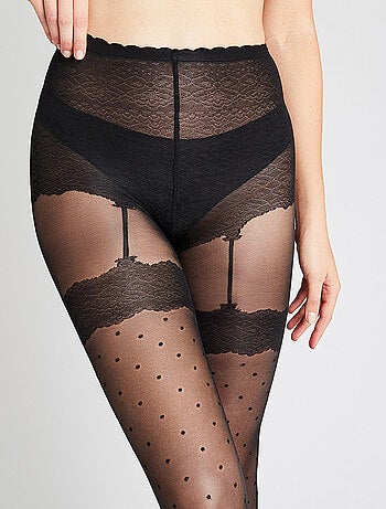 Collant fantaisie 20 deniers cleopatre - rougegorge lingerie