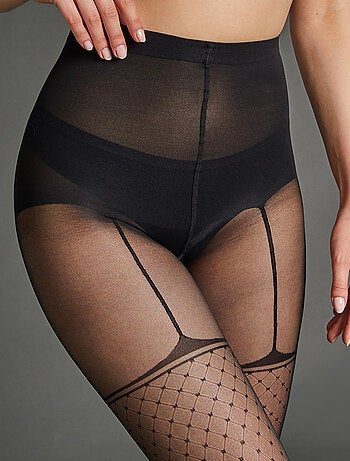 Collant fantaisie 20 deniers finoe - rougegorge lingerie