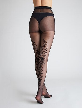 Collant fantaisie 20 deniers rosita - rougegorge lingerie