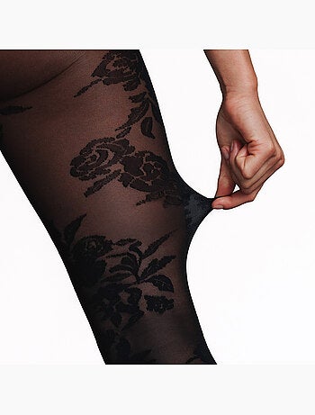 Collant fantaisie 30 deniers jasmin - rougegorge lingerie