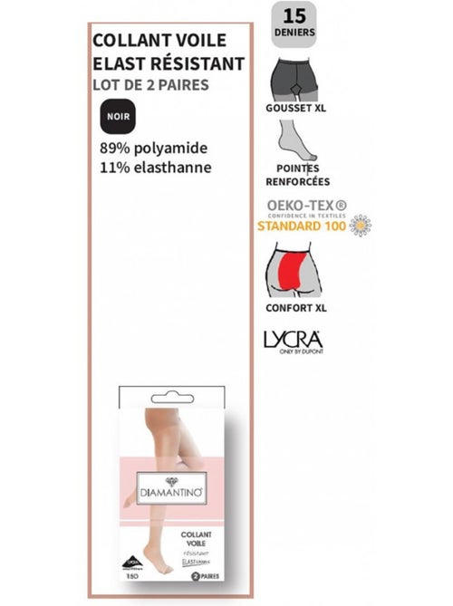Collant Femme Confort et Résistance DIAMANTINO - Pack de 4 - Kiabi