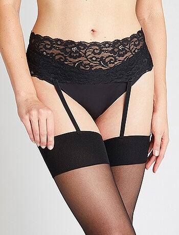 Collant porte-jarretelles 20 deniers curry - rougegorge lingerie