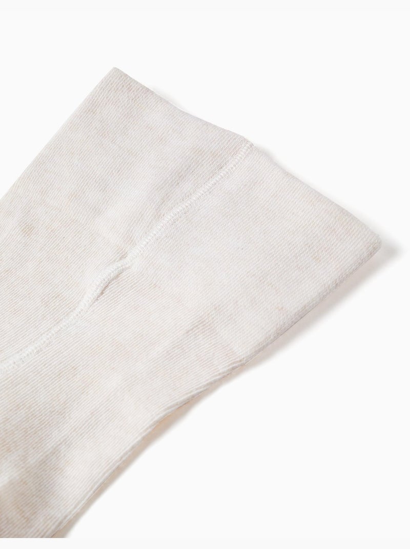 Collant taille haute en coton Beige clair - Kiabi
