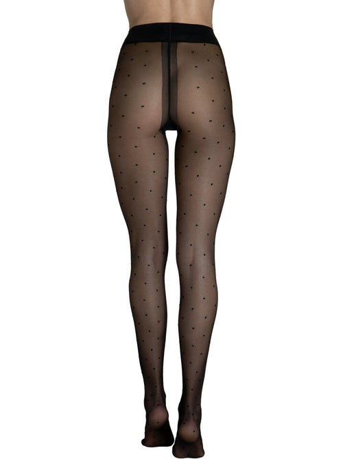 Collants 20 den à pois fashion dots noir - Kiabi