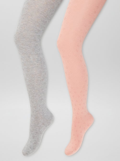 Collants chauds en maille - Lot de 2 - Kiabi