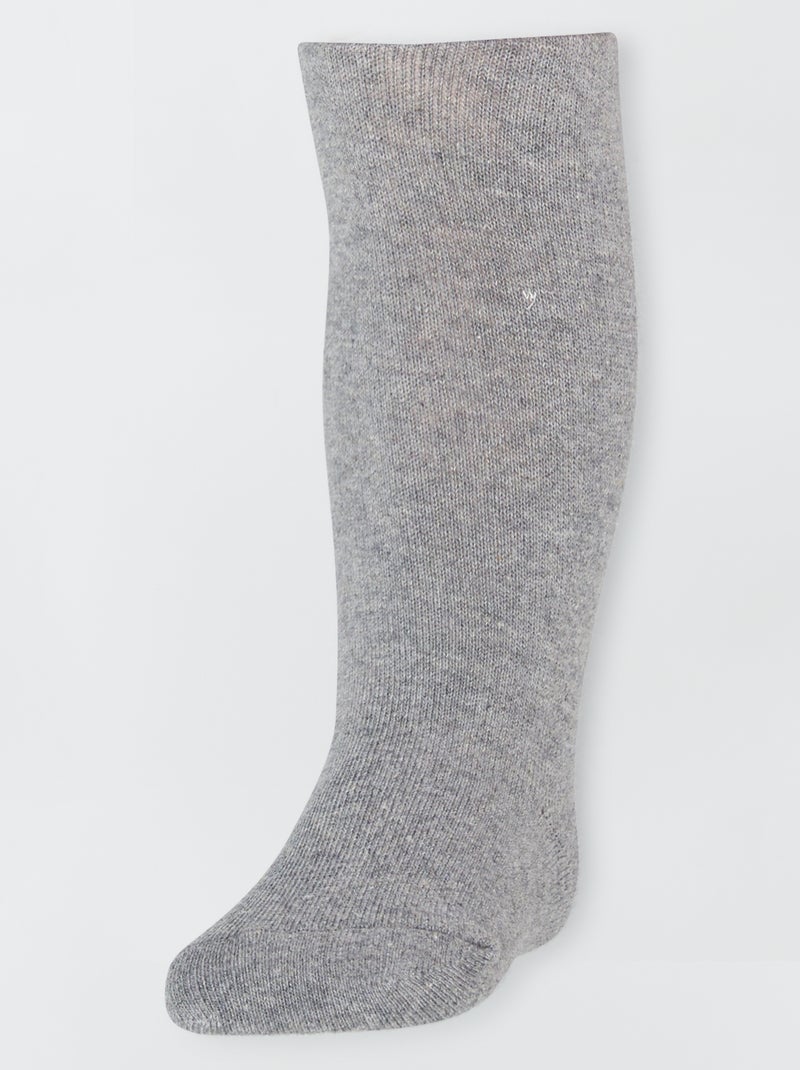 Collants chauds Gris chiné - Kiabi