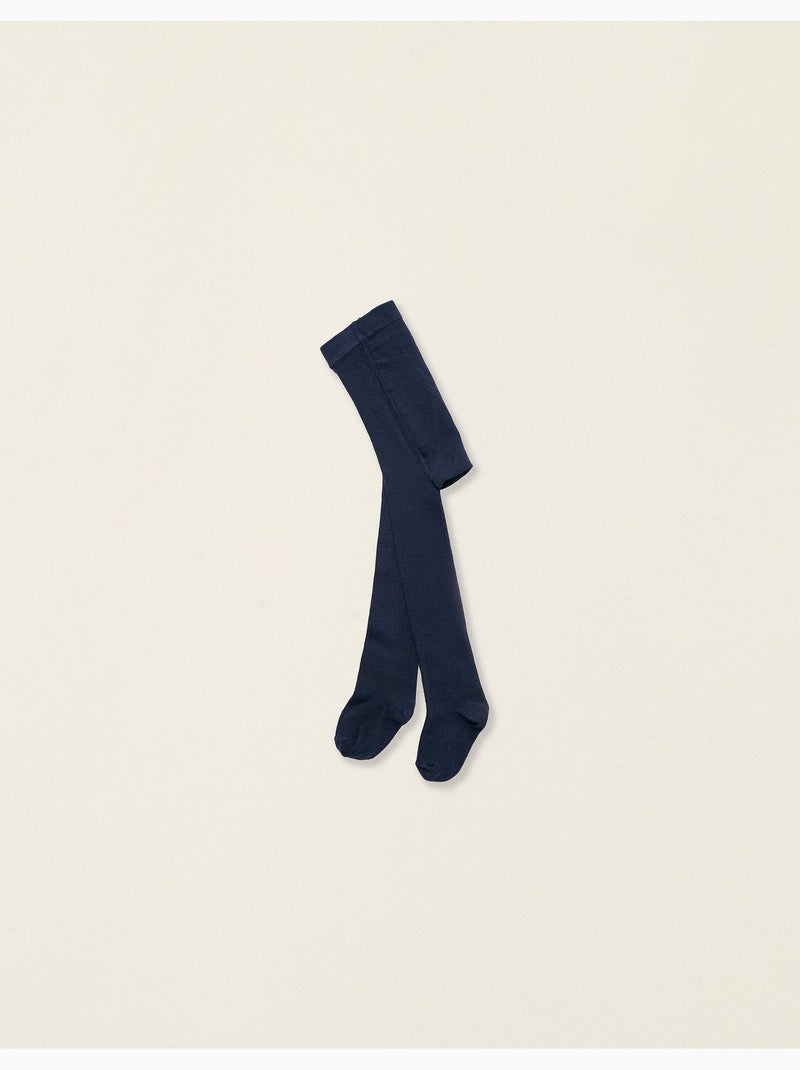 Collants en maille anti-boulochage Bleu foncé - Kiabi