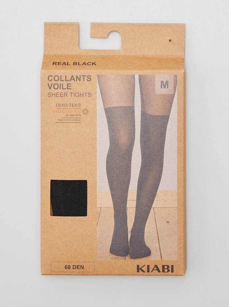 Collants fantaisie 60D noir - Kiabi