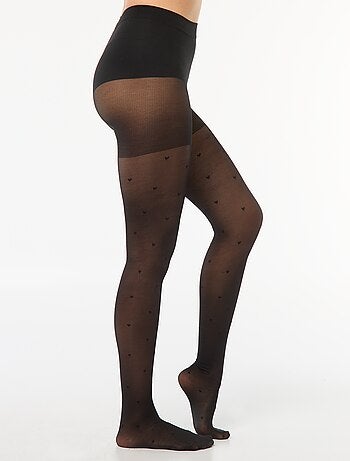 Collants plumetis à cœur