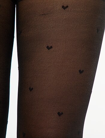 Collants plumetis à cœur