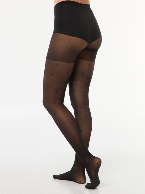 Collants plumetis à cœur - Kiabi