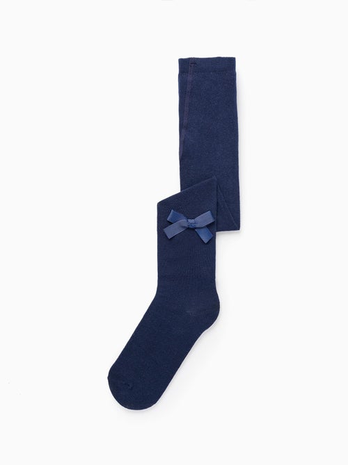 Collants Unis avec Nœud - Kiabi