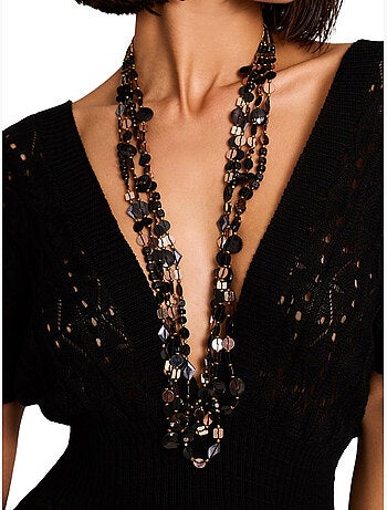 Collier long brillant complementos
