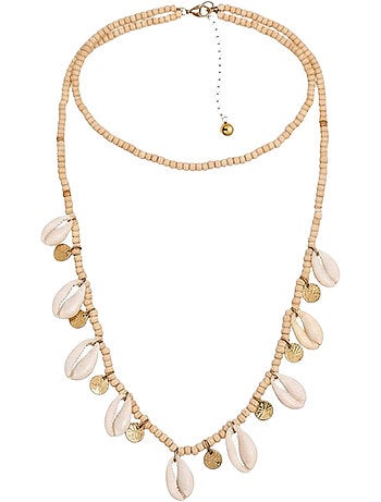 Collier long coquillages complementos
