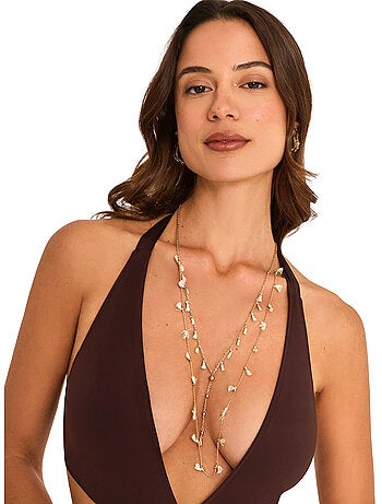 Collier long mini pompons complementos