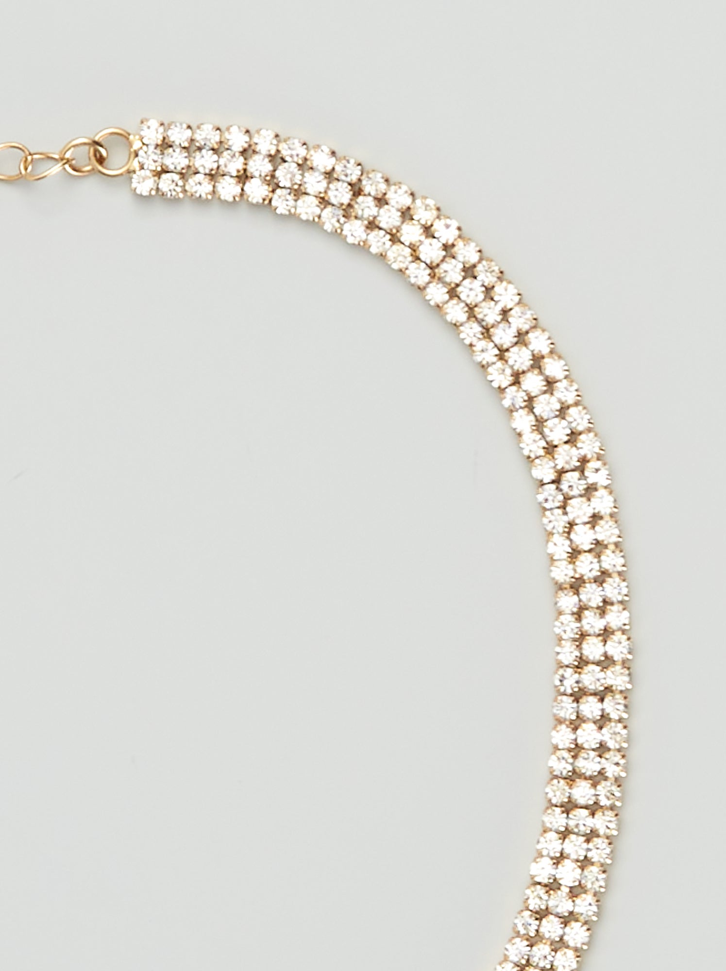 Collier ras de cou Flowers doré à l’or fin - 34 cm