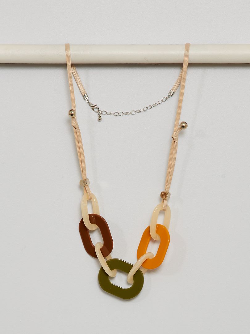 Colliers avec anneaux multicolore - Kiabi
