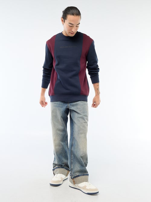 Colorblock sweater in sportswearstijl - Kiabi