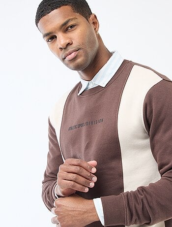 Colorblock sweater in sportswearstijl