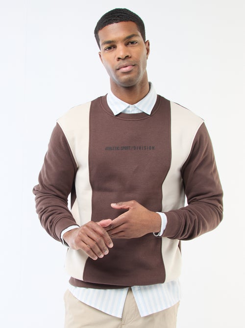 Colorblock sweater in sportswearstijl - Kiabi