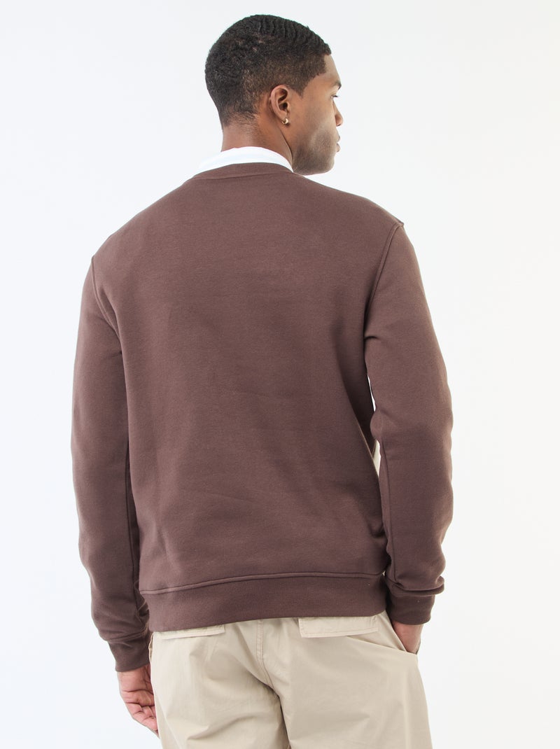 Colorblock sweater in sportswearstijl Bruin - Kiabi