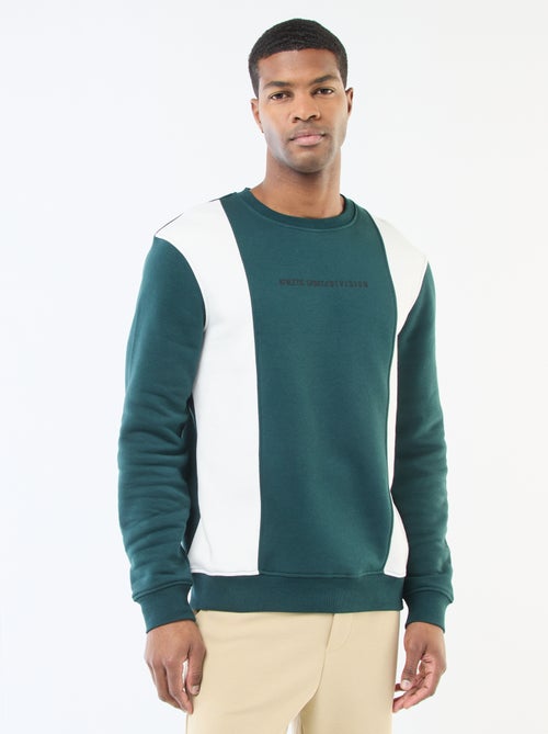 Colorblock sweater in sportswearstijl - Kiabi
