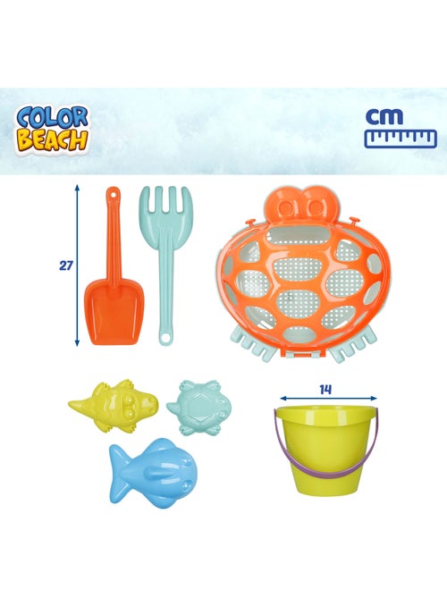 Colour beach cube avec accessoires et moules color beach - Kiabi