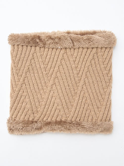 Colsjaal met schapenvachteffect - Kiabi