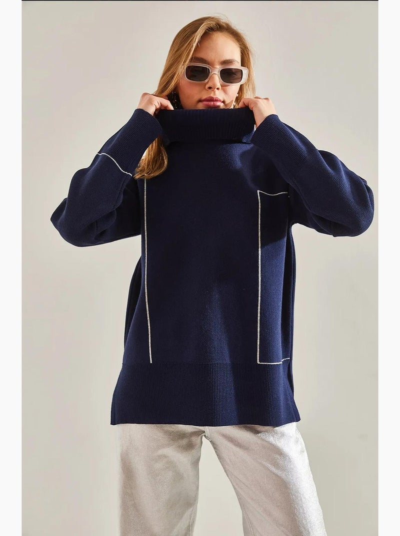 Coltrui met geometrisch patroon lucci Marineblauw - Kiabi