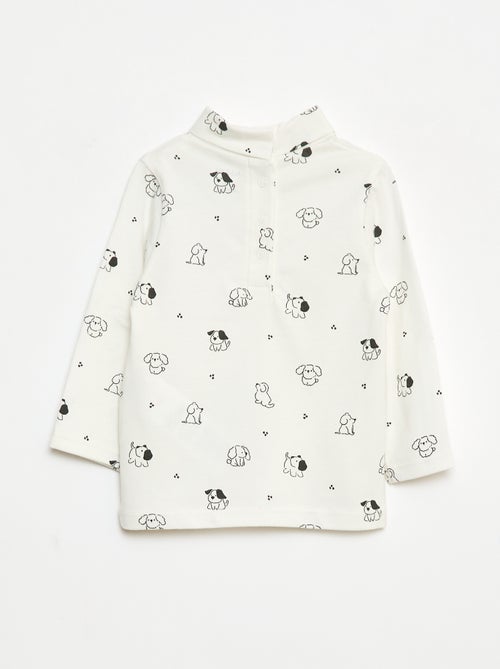 Coltrui met opstaande kraag en motiefje - Kiabi